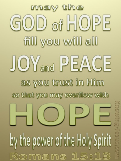 Romans 15:13 God Of Hope (cream)